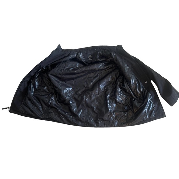 Men L Tumi Tech Micro Bonded Zip Front Black Jacket Water-Resistant Insulated - Picture 2 of 5